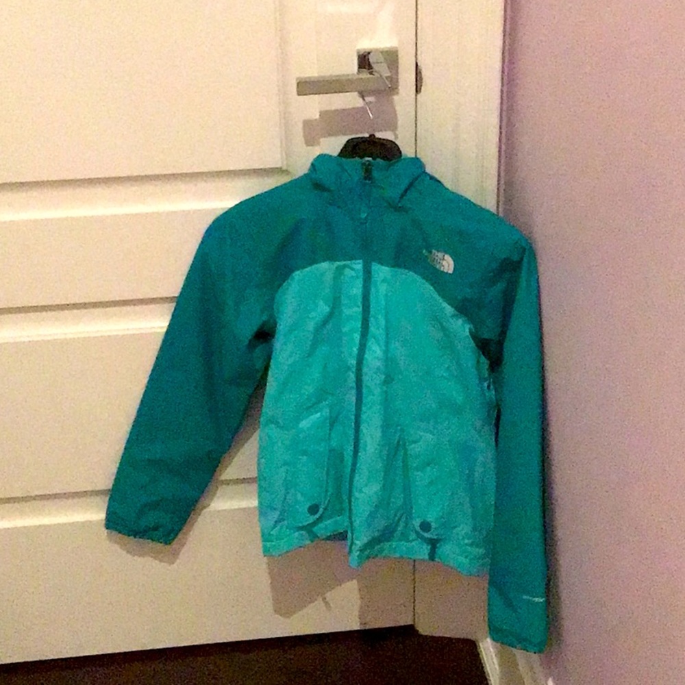 WARM and COZY cyan blue rain and winter coat!❄️❄️❄️